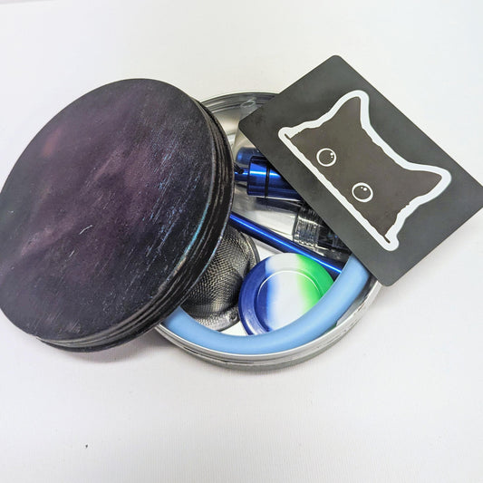 Travel Snuff Kit - Custom Paint Black Metallic