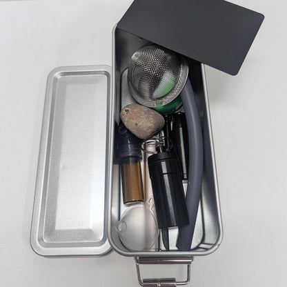 Travel Snuff Kit - Latching Box (Black)