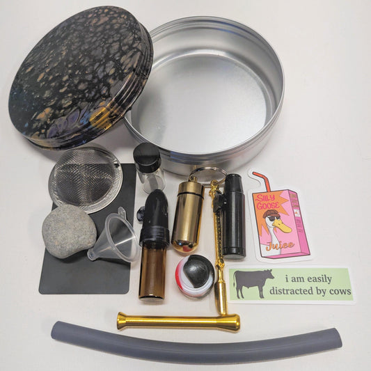 Travel Snuff Kit - Custom Black and Gold
